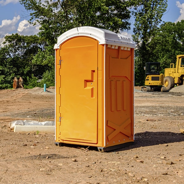 how often are the porta potties cleaned and serviced during a rental period in Oak Springs AZ